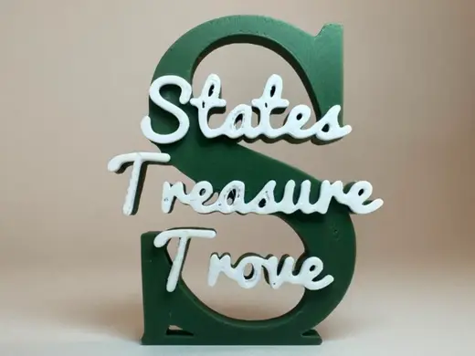 Placa de Identificação 3D - States Treasure Trove