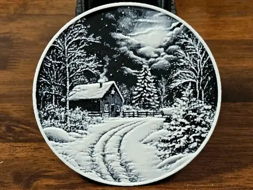 Christmas Countryside Coaster