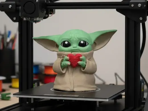 Grogu Holding a Heart