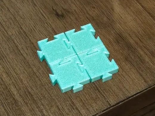 Dovetail Square Tile Puzzle Pieces