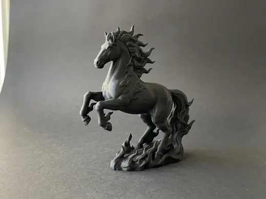 Fiery Horse Sculpture - Rearing Mythical Steed