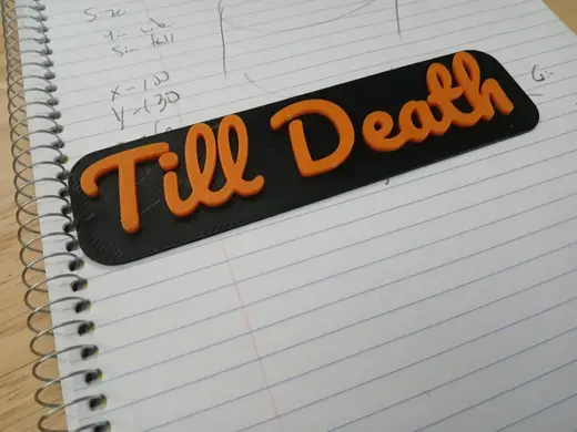Till Death Keychain Tag