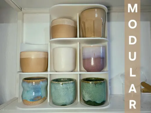 modular coffee cup shelf / Kaffeetassenregal