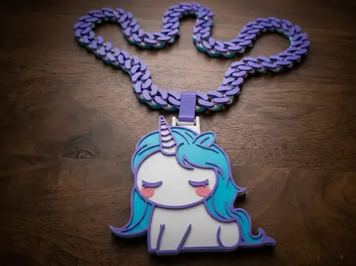 Magical Unicorn Cuban Style Hype Chain