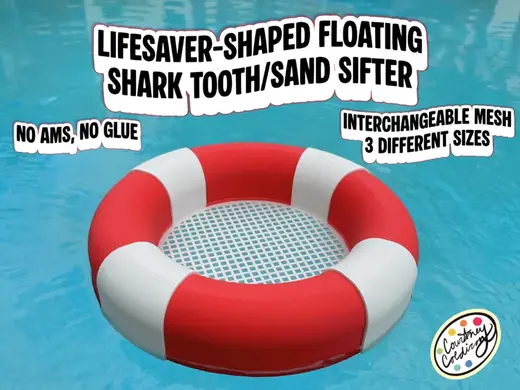 Lifesaver Shaped Floating Shark Tooth/Sand Sifter