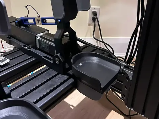 Racing simulator heel cup for 40 series extrusion
