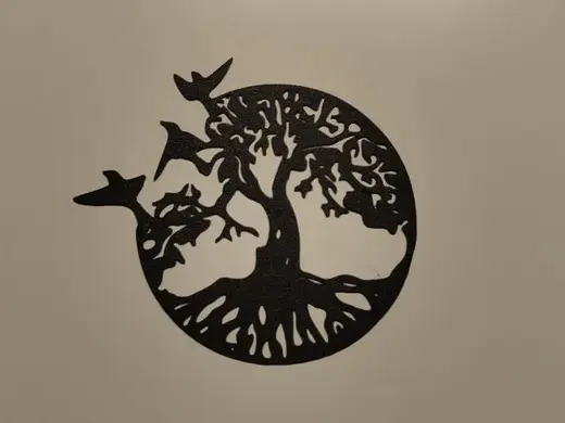 Tree of life with birds wall art