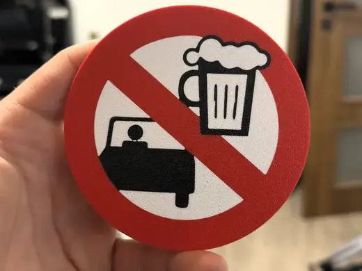No Alcohol Drive Sign coaster