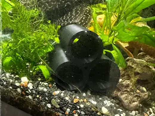 Pipes, cave, shelter for small fishs and shrimps