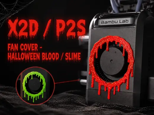 X2D / P2S Fan Cover - Halloween Blood / Slime
