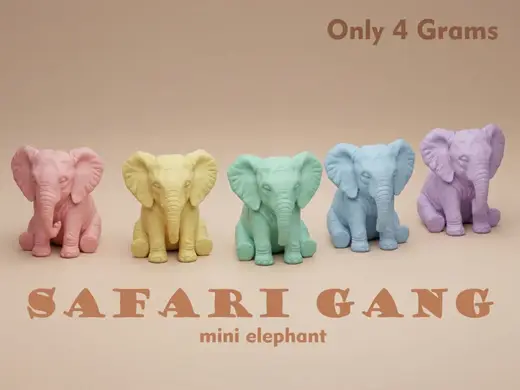 Safari Gang, Mini Elephant, Only 4 Grams