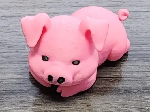 Cute Farm Animal Pig Laying Down Desk Work Home