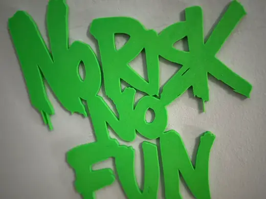WALL ART NO RISK NO FUN