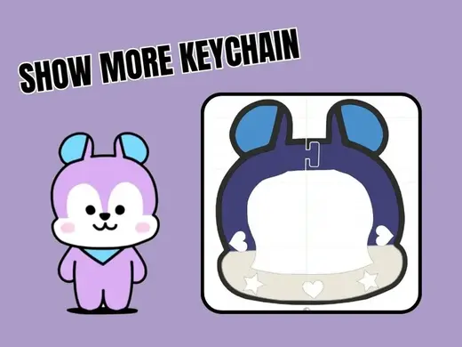 Anneau pour porte clef BT21 Mang sans masque