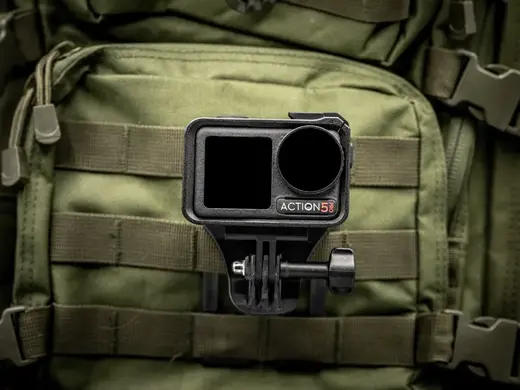 GoPro secure on MOLLE, no wobble on the move