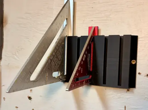 Universal wall mounted speed square organizer