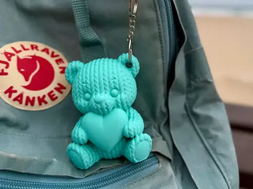Knitted teddy bear keychain | Adorable Ornament