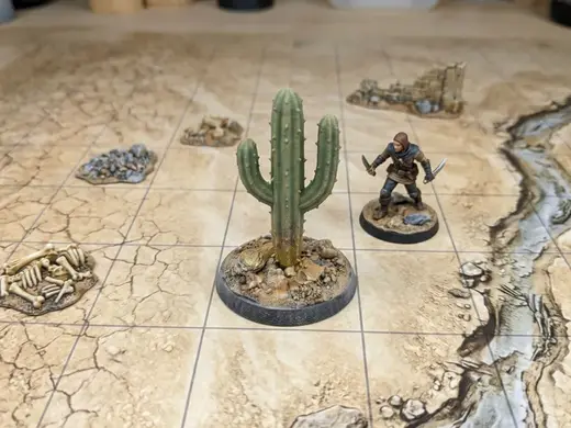 DnD miniature Cactus terrain no supports