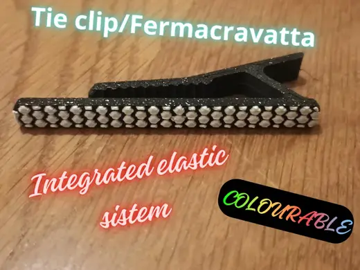 Tie Clip, colourable, integrated elastic sistem