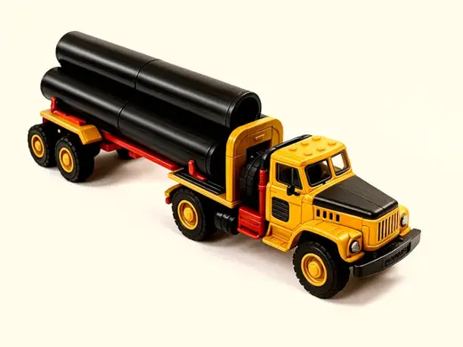 Yellow Zil Pipe Truck with Movements
