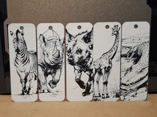 Set 2 African animal bookmarks set of 5