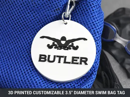 Personalized Swim Bag Tag - Customizable