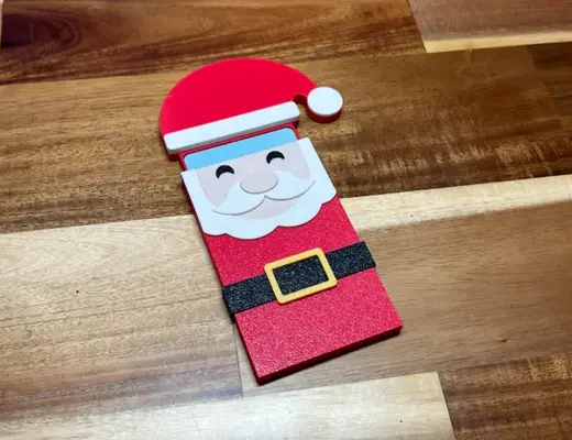 Sliding Gift Card Holder Present - Santa