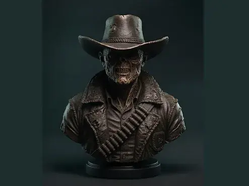 Fallout Cowboy Ghoul Bust