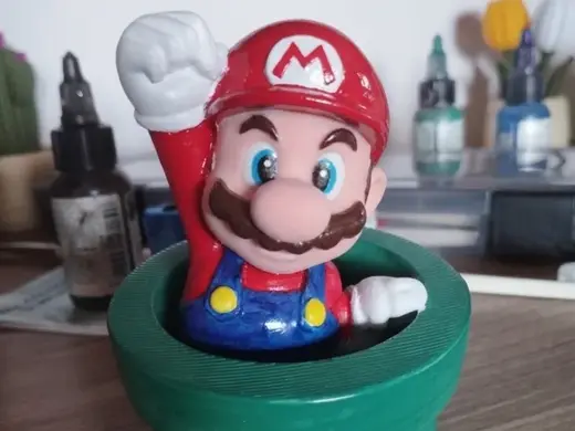 Super Mario in the pipe
