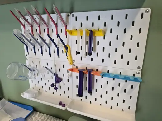 IKEA Skadis Syringe Organizer