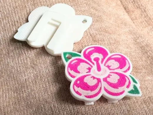 Tropical flower Hawaiian pop tab opener