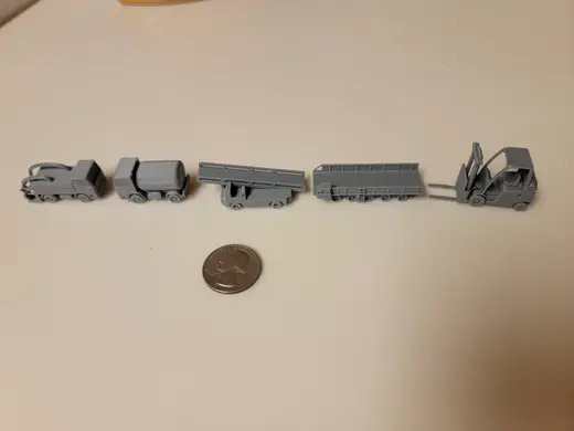 Table Top Game Piece Potable Water Truck