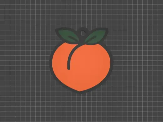 Peach Keychain