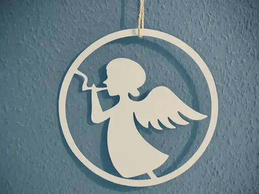 Engel im Kreis – Weihnachtsdeko zum Aufhängen