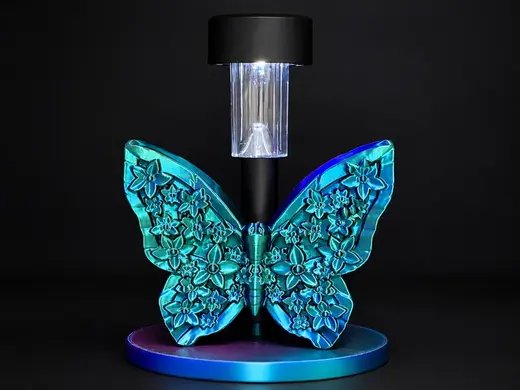Floral Butterfly Solar Light Holder