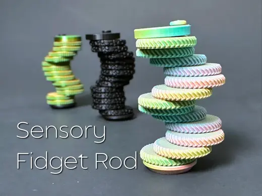 Sensory Fidget Rod - Off-center disk slider