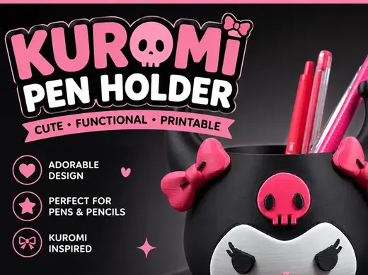 Kuromi Pencil and Pen Holder