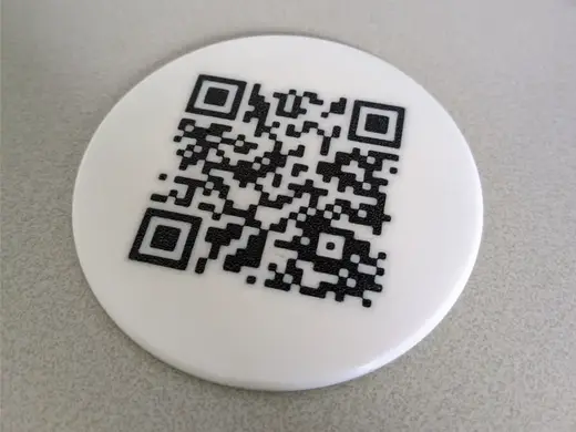 Rick roll QR code coaster
