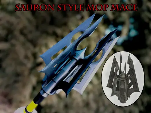 LOTR Sauron Inspired Broomstick/Mop Thread Mace