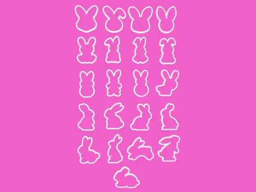 Ultimate Easter Bunny Cookie Cutter Pack 21pcs