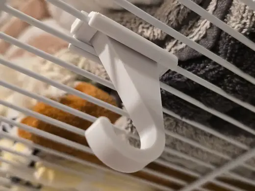 Strong Hook for 10mm Rubbermaid Wire Rack - 7.5g!