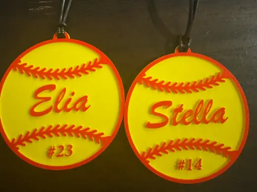 Softball Bag Tag