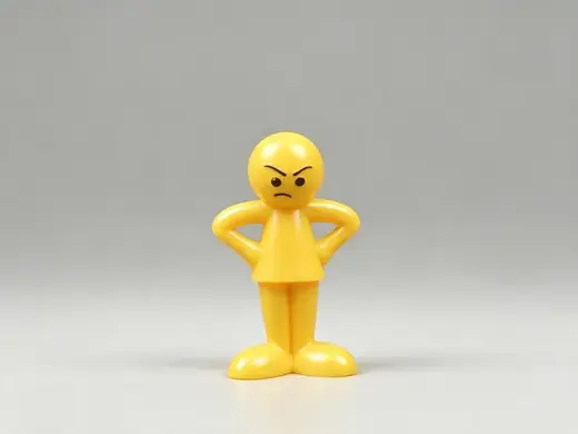 生气火柴人-表情小人偶模玩摆件儿童认知情绪认知小人