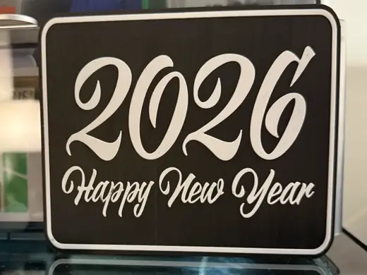 HAPPY NEW YEAR 2026 SIGN FOR DOOR/WALL/DESK