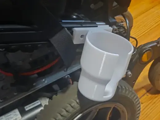 Uni-Track Side-Mount Wheelchair Cup Holder