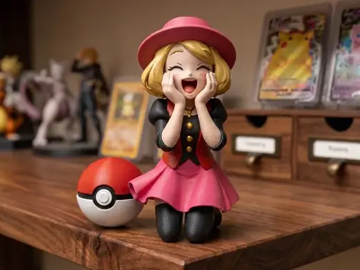 Serena Pokémon Champion Desk Sitter Anime Figure