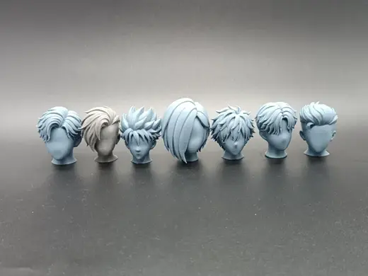 Custom Male Anime Hair Pack - 6 Modular Hairstyle