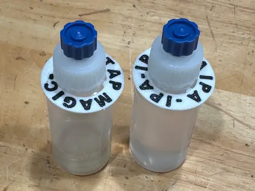 Squeeze bottle ID tag label IPA, glue, oil, paint