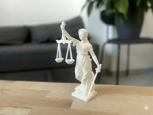 Justizia Low Poly Statue