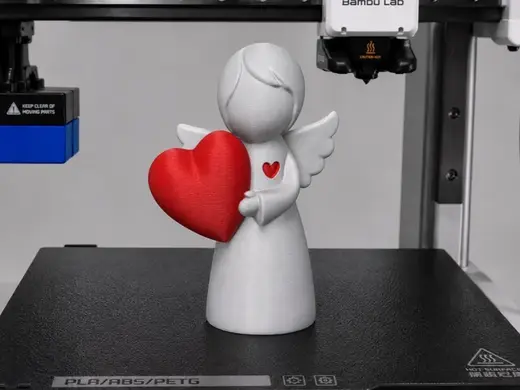 Angel Heart Figurine – Minimal Love Sculpture